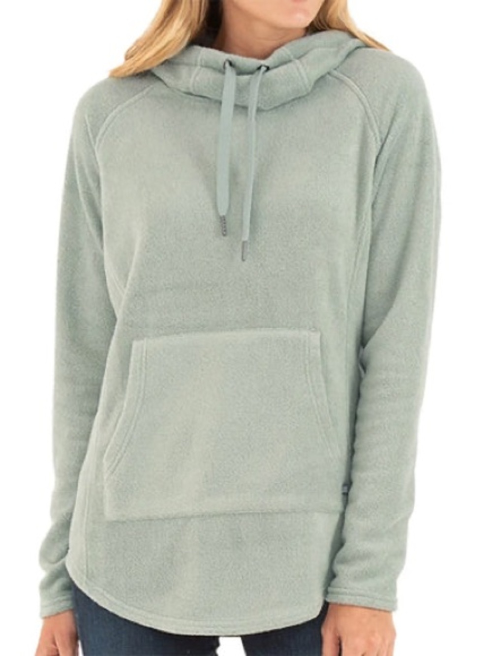 Free Fly Apparel Polar Fleece Sage Pullover Hoodie Size XS